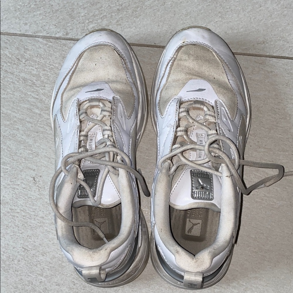 Puma White and Gray Sneakers